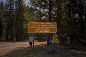 Warning sign at the Kennedy Meadows end.