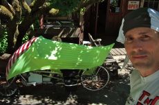 Stopping for a snack at the Loma Mar Store