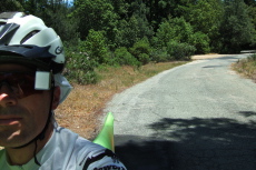 Crossing the high point on China Grade Road