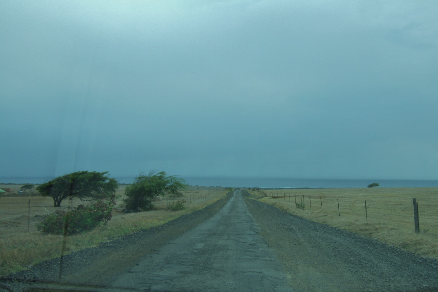 We approach South Point on a short section of bumpy asphalt road.