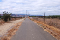 Looking west on the bike path.