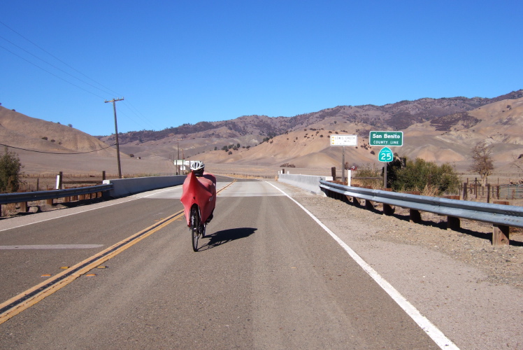 Riding north back into San Benito County.