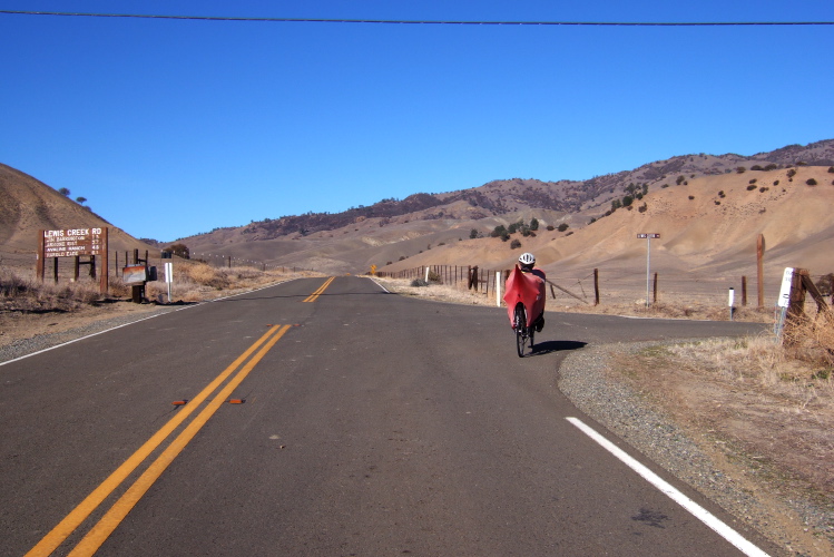 Riding north past Lewis Creek Rd. (1030ft)