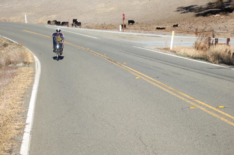 Heading south on CA25 at San Benito Lateral. (1420ft)