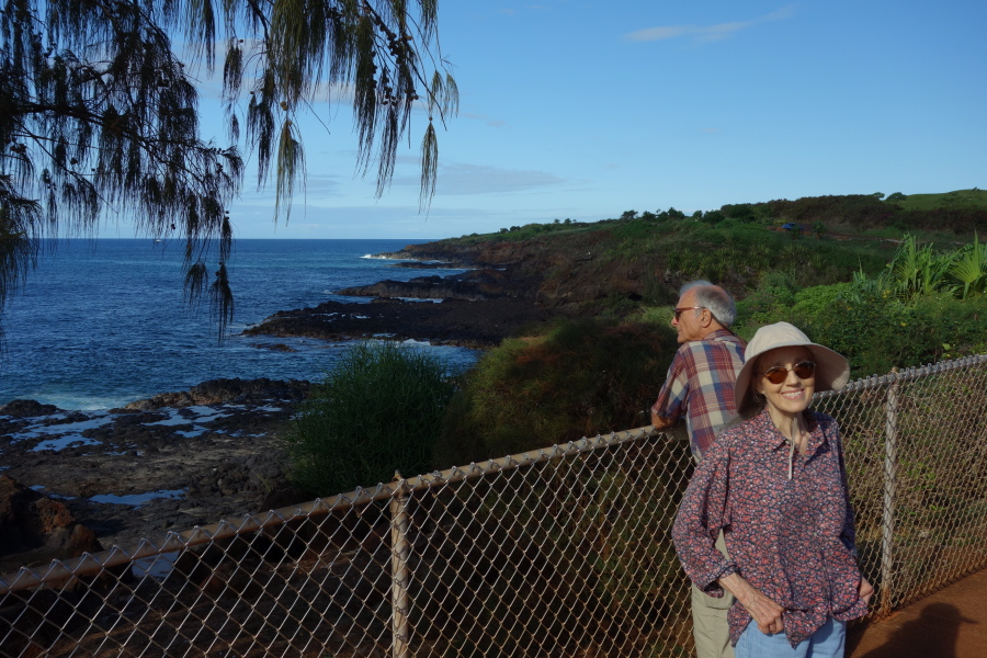 Kay and David at Spouting Horn.  View is to the west.