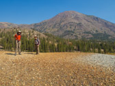 In the background are Tioga Peak (11526ft) and Bennettville.  Photo courtesy of Frank Paysen.