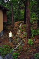 Bill outside the cabin.