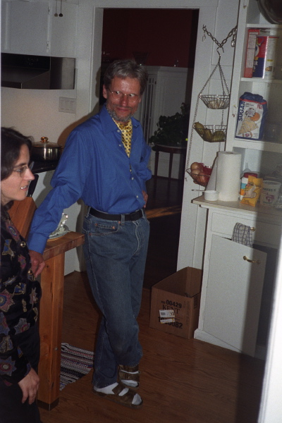 Stella and Frank in their kitchen