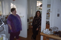 Stella and her friend, Steph, in the kitchen