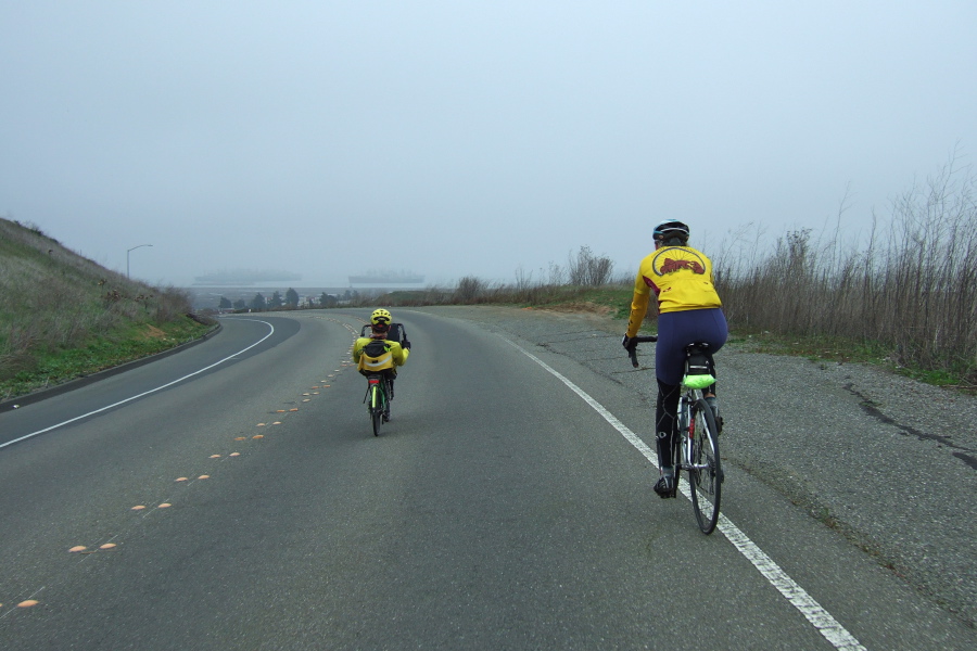 Descending Lake Herman Rd. to Benicia.