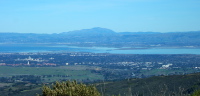 Stanford University, The Dumbarton Bridge, and Mt. Diablo from Skyline Blvd.