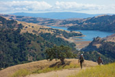Calaveras Reservoir is in the background.