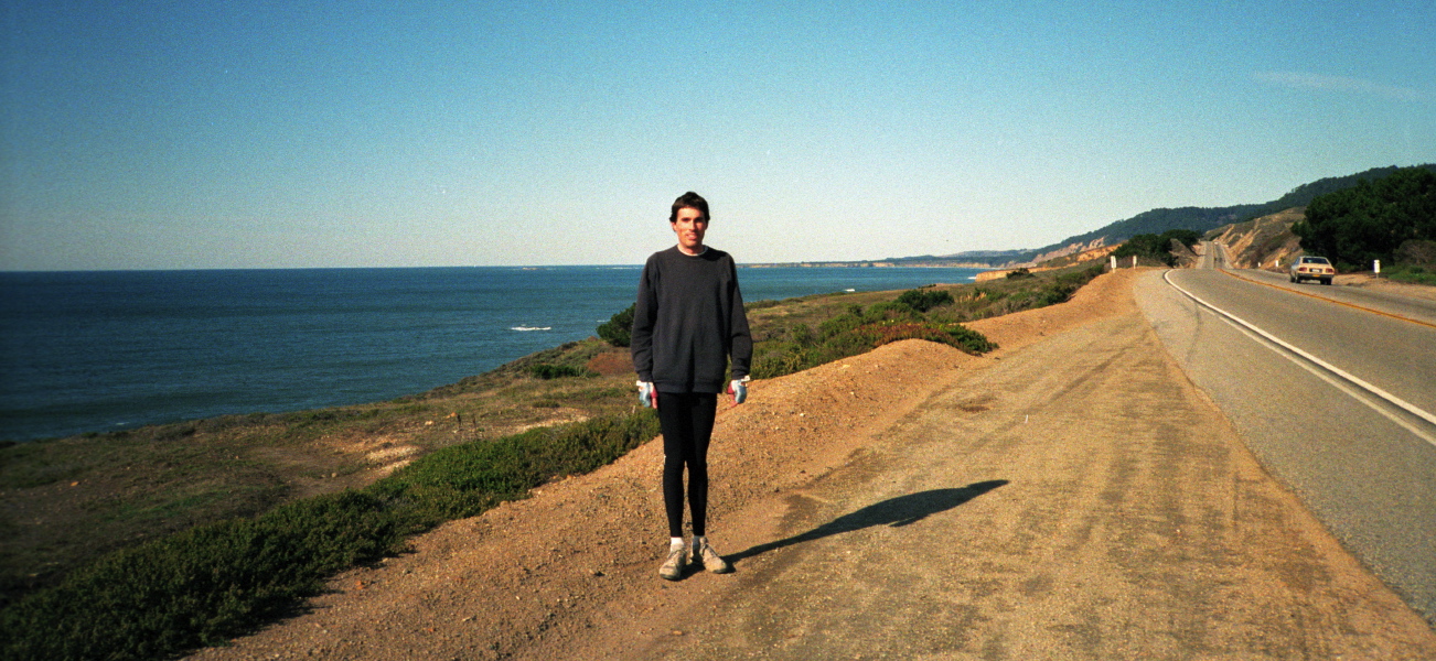 Bill on CA1 south of Greyhound Rock.