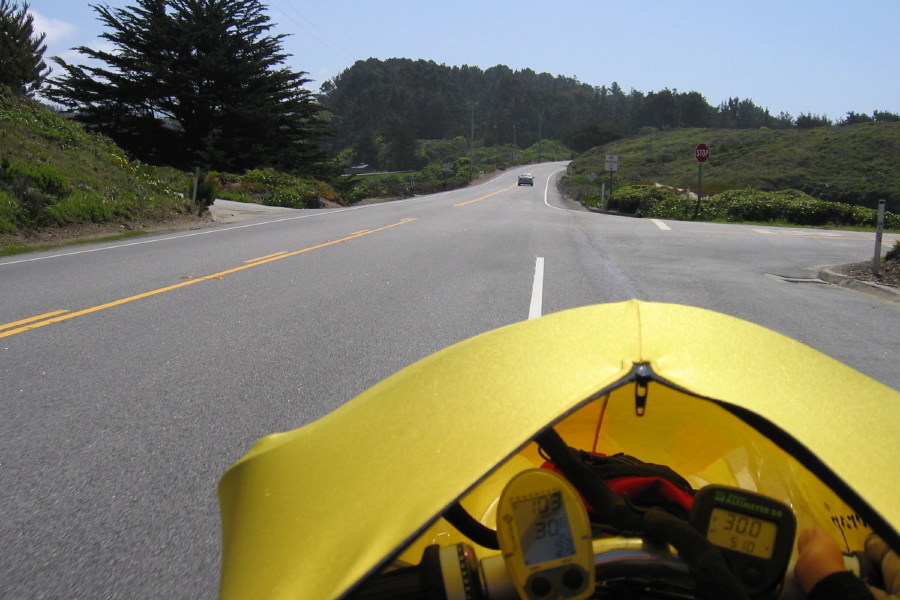 Riding south on CA1, near Bean Hollow Beach (2)