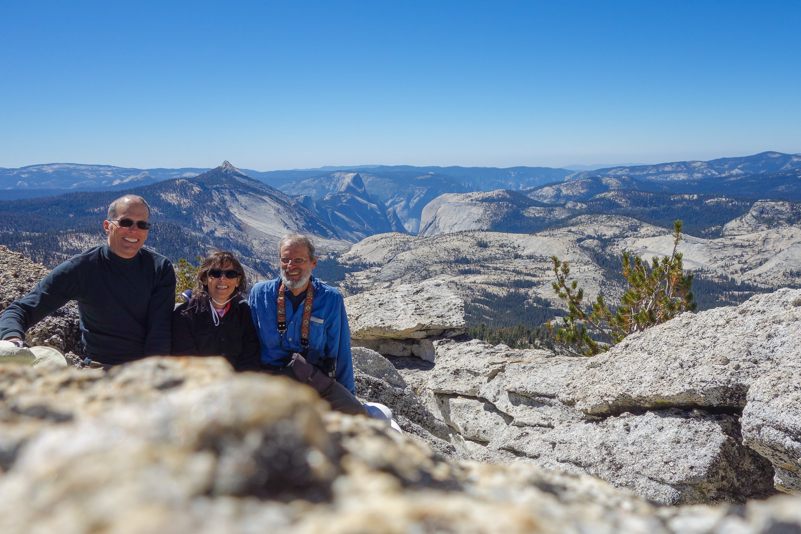 Tenaya Canyon and Yosemite Valley are in the background.