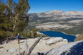 In the background are Mt. Hoffman and Tenaya Lake.