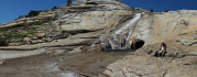 View up the cascade
