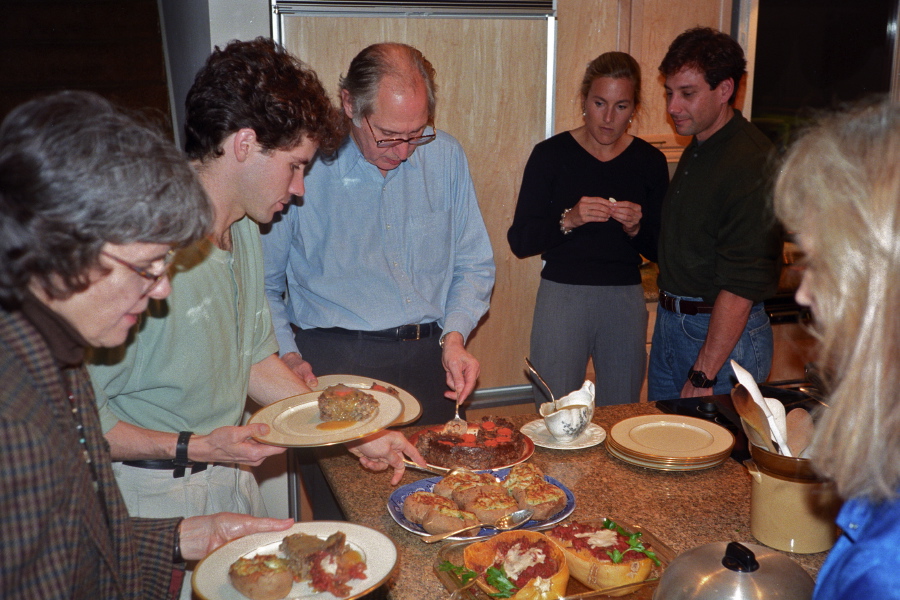 Serving dinner buffet style
