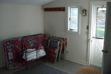 Entry door to the mud room at The Birches
