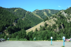 Bald Mountain from Sun Valley resort parking lot
