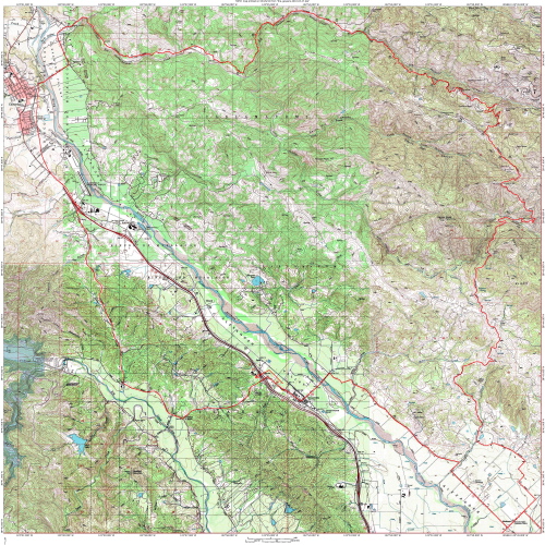 The Geysers detail map.