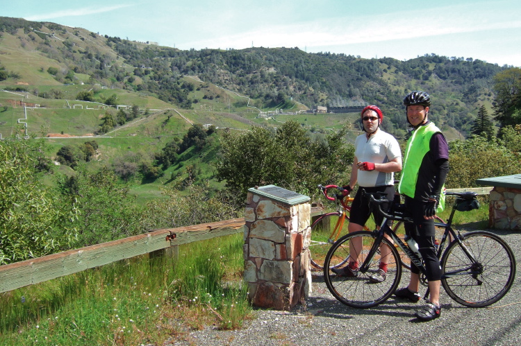 Stopping at the Geysers viewpoint.