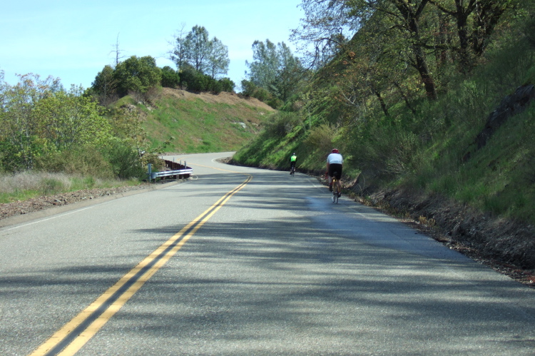 Geysers Rd. gets steep. (1840ft)