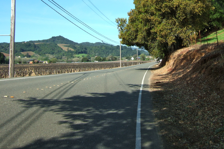 Riding north on Dry Creek Rd.