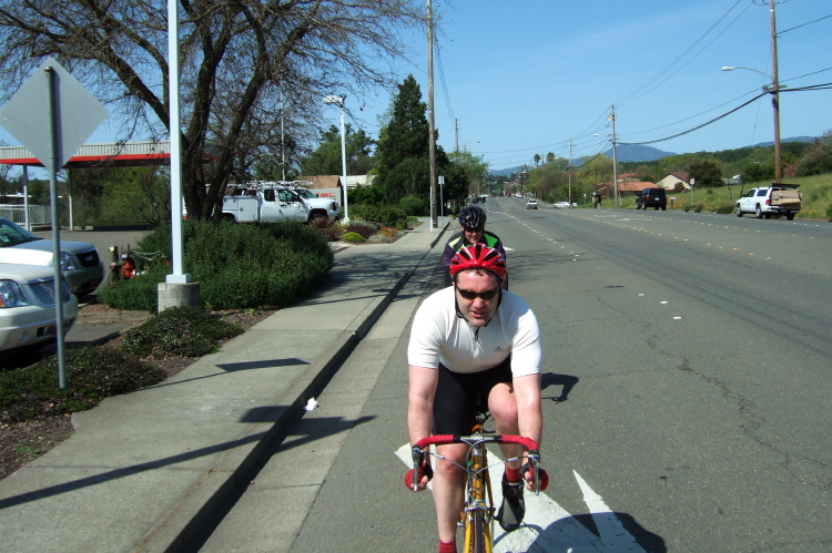 Pacelining through Healdsburg.