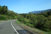 Descending Dutcher Creek Rd. toward Cloverdale.