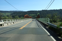 Crossing Russian River on Crocker Rd. bridge in Cloverdale.