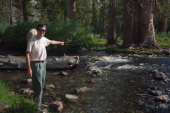 We have to cross back over icy cold Shadow Creek.