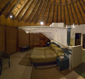 The bed was wide enough to accommodate a quarreling couple.