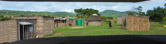 Extended family will live in a compound such as this.  The round house (roundavel) is for the ancestors and is not lived in.
