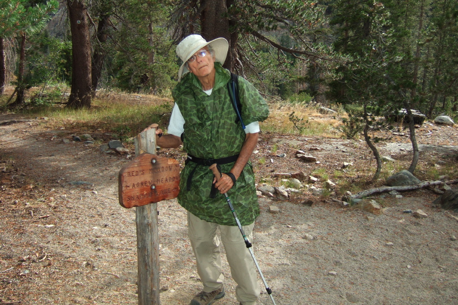 David at the last trail junction to Red's Meadow
