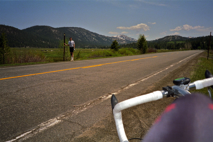 View up Hope Valley; Markleeville Peak (9415ft) rises in the distance.