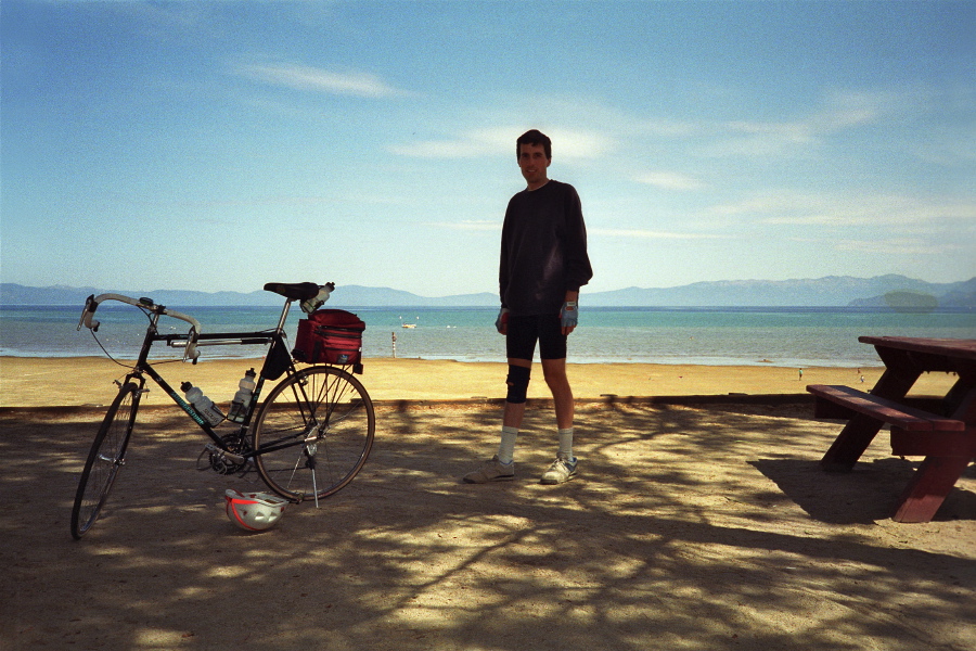At Lake Tahoe Beach near Stateline.
