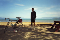 At Lake Tahoe Beach near Stateline.