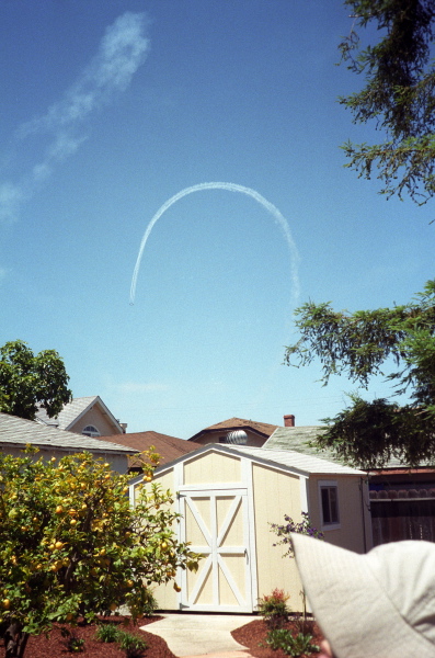 A looping maneuver