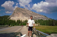 Bill on the bridge over the Tuolumne River.