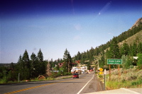 Driving through June Lake.
