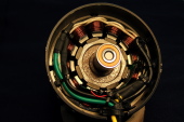 Interior of motor, bottom view