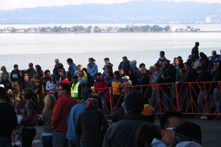 Crowd at Lombard St. and Telegraph Hill
