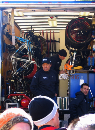 Interior of Discovery Team truck