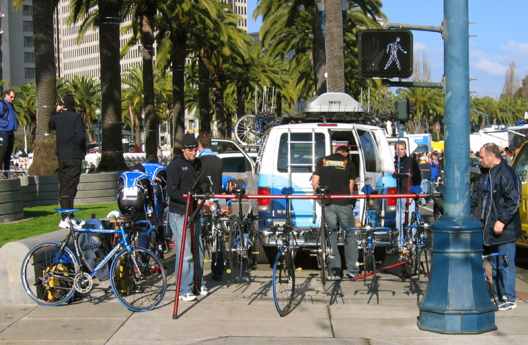 Team Navigators warm-up area