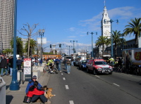 End of the warm-up zone