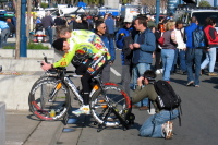 Team Jelly Belly warming up