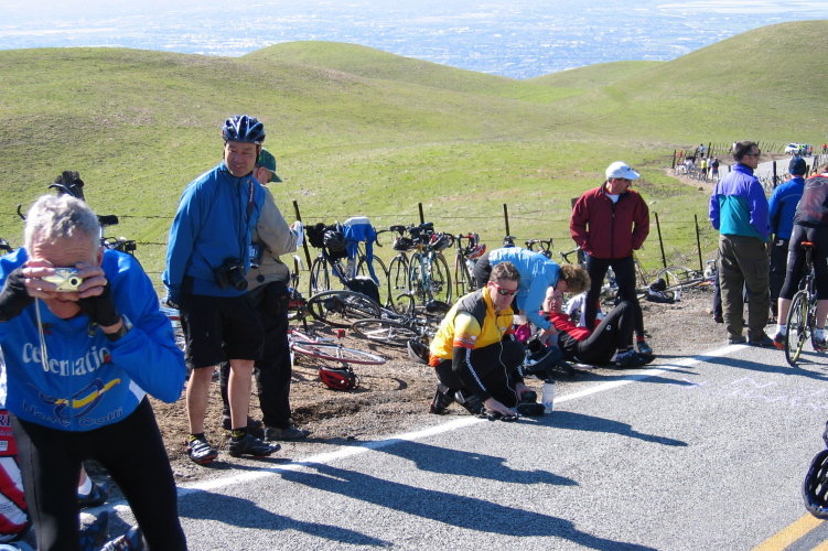 Taking a picture of the picture-taker at false summit of Sierra Rd.