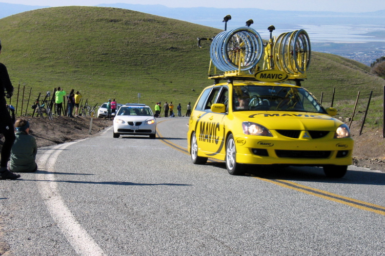 Neutral support car passes.