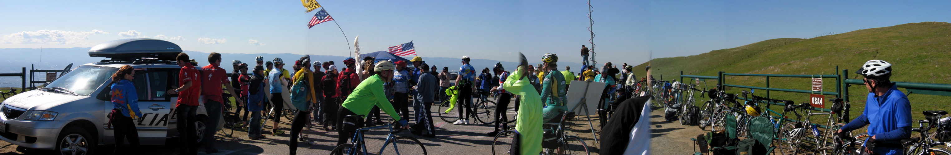 The Crowd at the summit of Sierra Rd.